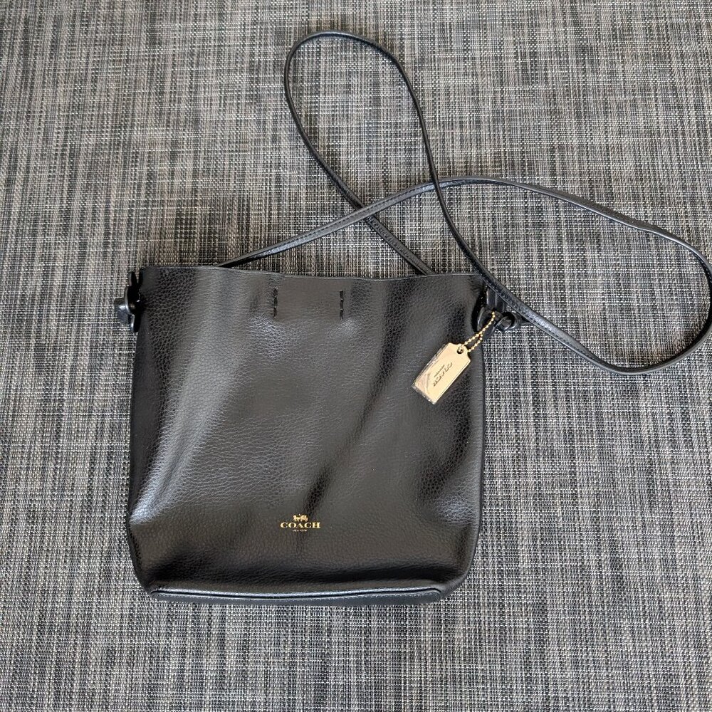 Coach Black Leather Crossbody Bag